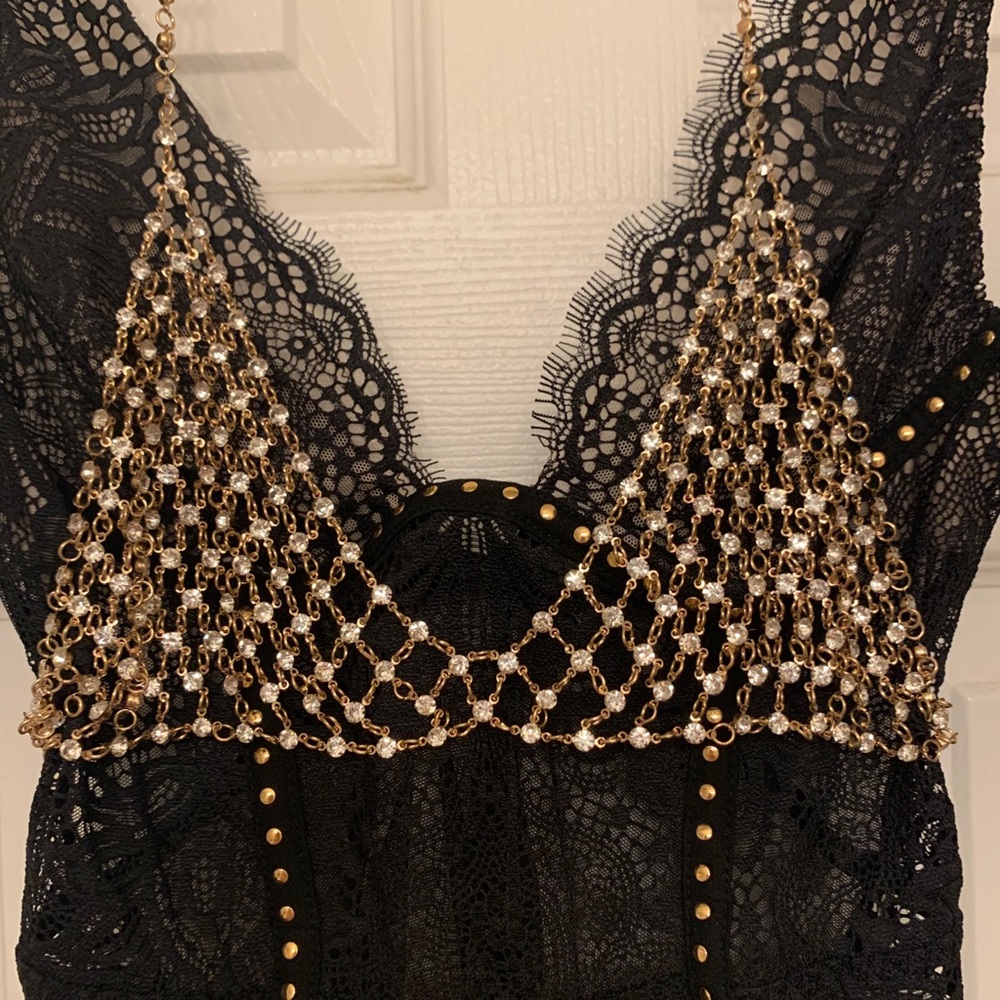 Sexy Rhinestone Chain Bralette - Picture 5 of 5
